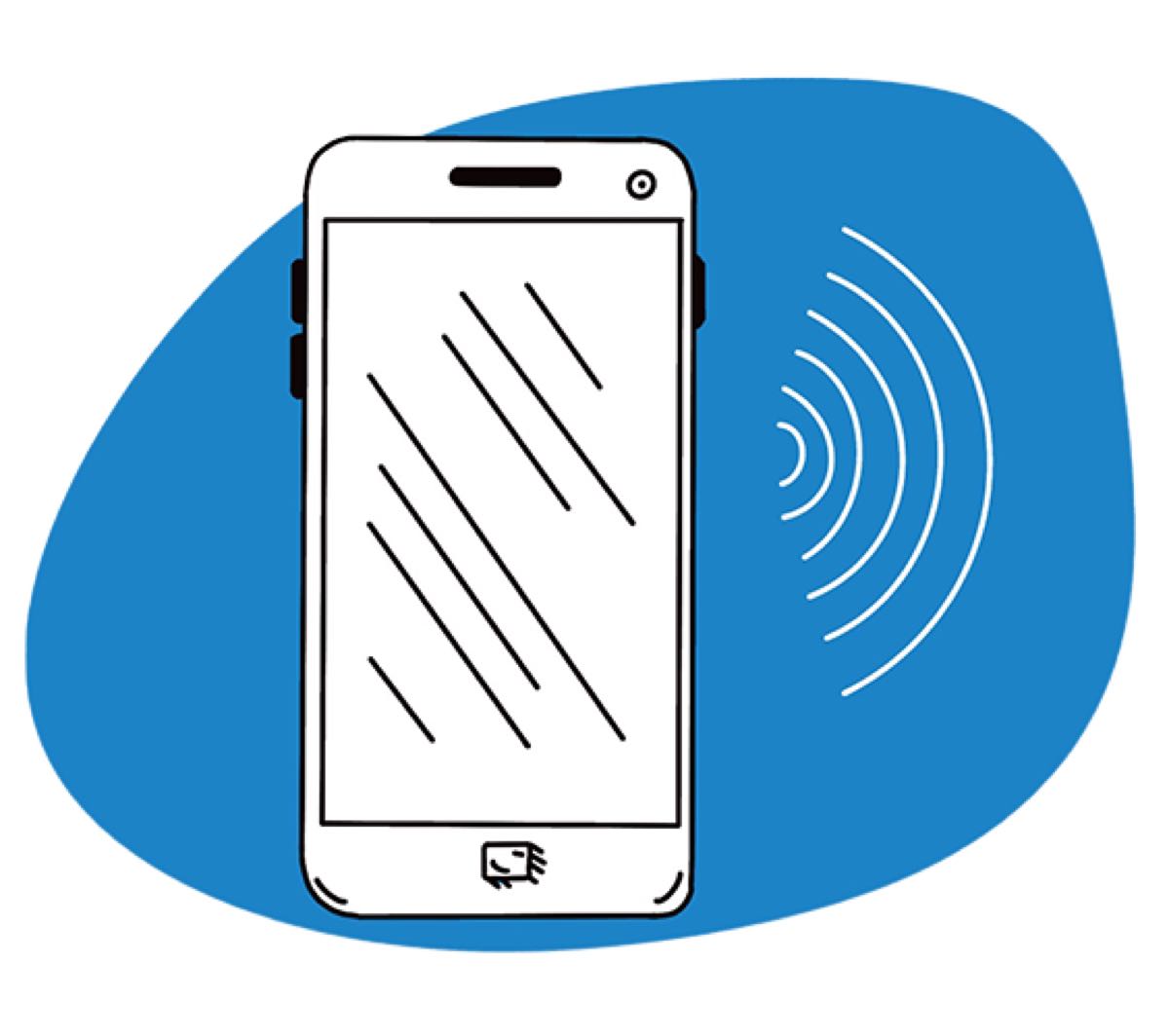 Bild: vibrierendes und klingelndes Smartphone