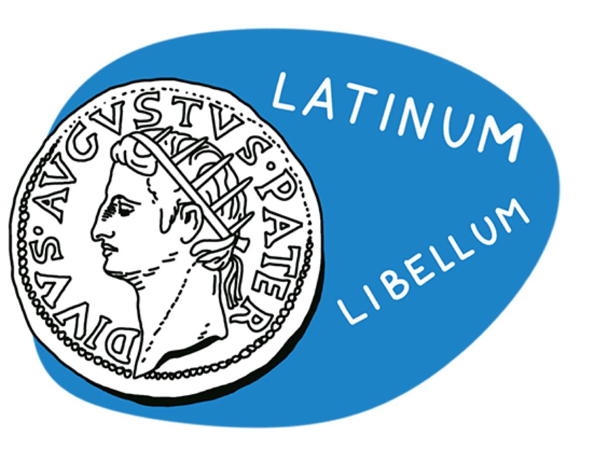 alte römische Münze mit Text "Latinum"